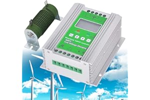 Fablestoryem Regolatore di Carica Ibrido Solare Eolico MPPT 12V 24V 48V LCD Regolatore di Carica di energia 6000W Eolico 8000W Solare fotovoltaico per Pannello Solare per Turbine eoliche,12V