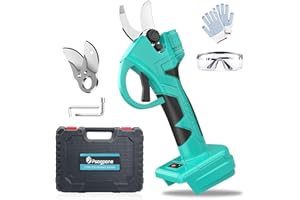 PSOGPONE Professionelle Akku-Elektrische Gartenschere für Makita Batterie,Elektrische Astschere für Garten,30mm Schnittdurchmesser,für Gartenarbeit und Beschneidung,LED(Batterie Nicht Enthalten)