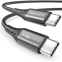 Câble USB-C 240W 20Gbps DeleyCON 1m - Charge Rapide PD 3.1, Données 20Gbit/s, Vidéo 8K, Compatible IPhone, MacBook, Galaxy