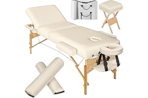 tectake® Massageliege klappbar, höhenverstellbar, Möbel und Zubehör für Massage, Tattoo oder Kosmetik, extra dick gepolstert,