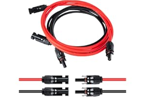 EIEVEY Solarkabel 6mm2, Multi-Contact 4 PV Kable Verlängerung, Solarpanel Verlängerungskabel Für Photovoltaikanlagen, IP67 wasserdichter Stecker, 1m