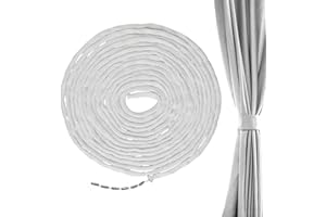 PENNLE 10M Cordón Magnético para Cortinas, Contrapeso para Cortinas, Pesada Cadena de Plomo, Trenzado Plomo para Parte Inferior de la Mosquitera Textil, Cuerda para Cortinas, Manteles, Mosquiteras