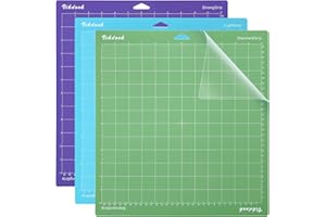 VIKDOOK Alfombrilla de corte compatible con Cricut Maker 3/4/Explore 3/Air 2/Air/One de 12 x 12 pulgadas, agarre adhesivo de repuesto ligero, estándar, tapete de agarre fuerte