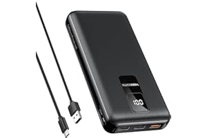 Batería Externa 30000mAh, VEEKTOMX Power Bank USB C Carga Rápida con Pantalla LED, Grande Capacité Cargador Portátil 2 Entradas 4 Salidas Universal Compatibilidad con iPhone/Samsung/Tablet/Smartphones