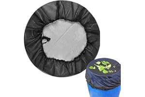AMESOR Filet pour Citerne De Pluie - Filet De Protection pour Tonneau De Pluie | Filet De Protection Anti Moustique | Housse pour Tonneau De Pluie Ronde | Housse en Maille pour Tonneaux De Pluie, 60CM