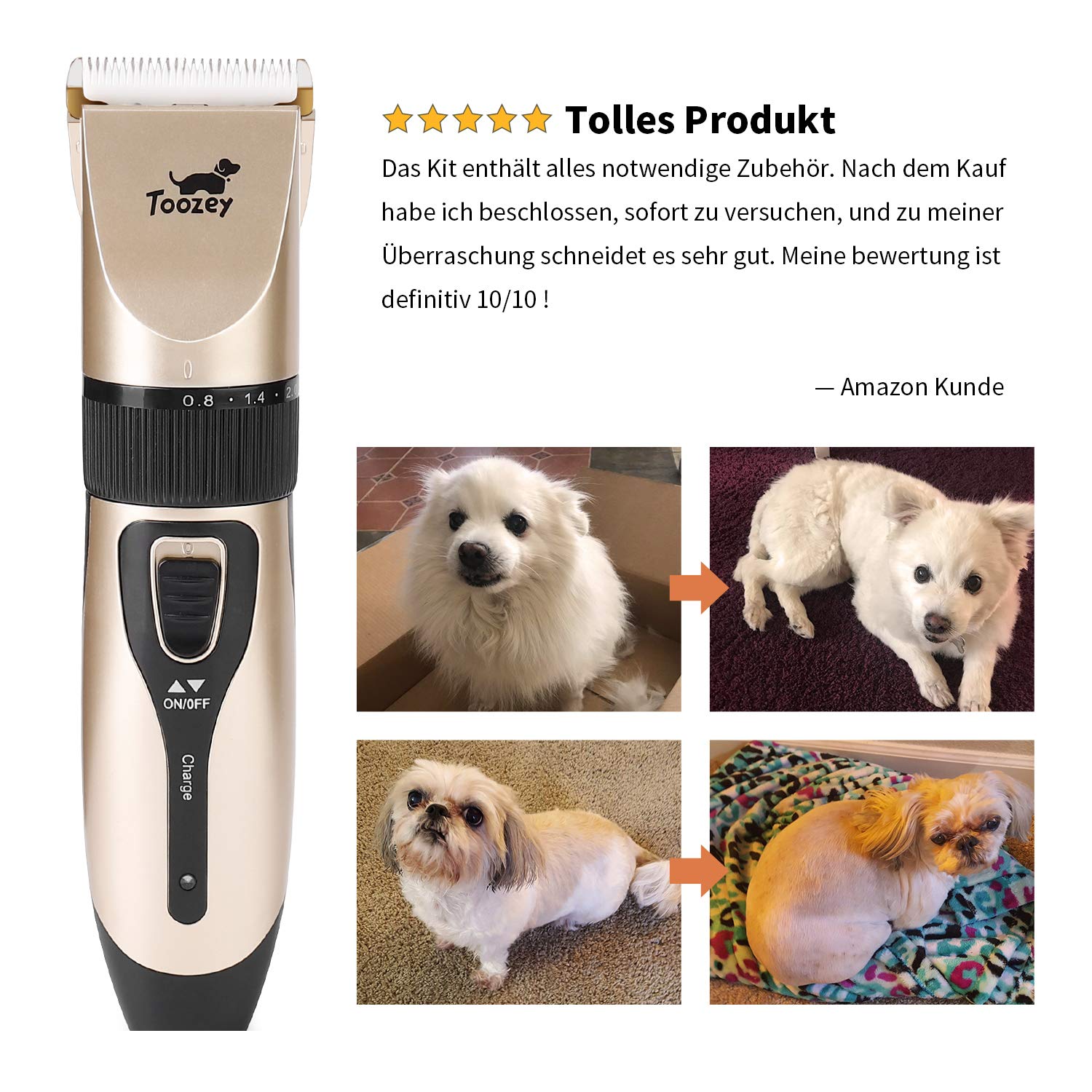 Toozey-Tondeuse-Chien-Chat-pour-Poil-LongsEpaisCourtsBoucls-Kit-Tondeuse-de-Toilettage-Silencieux-sans-Fil-Rechargeable-pour-Tous-Les-Animaux-E-Book