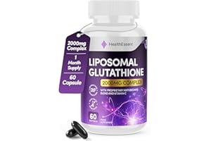 Liposomal Glutathione, Superior Bioavailability 2000mg Blend, with Proprietary Antioxidant Complex – Hyaluronic Acid, Collagen, Alpha Lipoic Acid – Strong Antioxidant – 60 Softgels by HealthEssent
