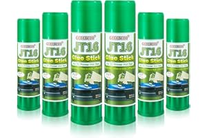 TEQStone Klej do drukarki 3D, doskonała przyczepność pierwszej warstwy, zapobiega odkształceniom, łatwe usuwanie, rozpuszczalna w wodzie formuła, kompatybilna z PLA, ABS, filament PETG, 6 sztuk (JT16)