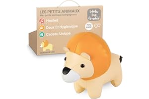 Les Tiny Friends de Little Big Friends Tiny Friends | Hochet Bébé | Animal Tout Doux | Facile à Nettoyer | Décoration Chambre Bébé | Jackson le Lion