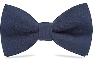 WELROG Papillon classico pre-legato Papillon regolabili in gabardine di smoking massiccio per bambini & uomini Cravatta per adulti e bambini per la festa nuziale