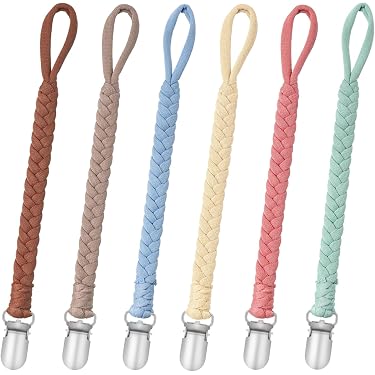 Lot De 8 Attaches Tétine Bébé – Chaînes Polyester Solides Et Mignonnes Fille & Garçon