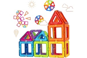 Jokooan Costruzioni Magnetiche per Bambini 48 pcs, Giocattoli Magnetici Bambini Blocchi Magnetici STEM Montessori Giochi Educativi per Bambini