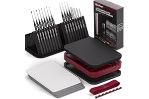 ‎NICPRO Nicpro Professionelles Miniatur-Malset: Wet Palette, 16 Feine Pinsel, Dry Brush mit Nylontasche, 100 Palettenpapier, 4 Schwämme, Farbmischpalette für Miniaturmodelle