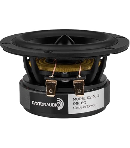 Dayton Audio RS100-4 4 Reference Full-Range Driver 4 Ohm : Amazon