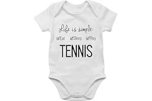 Shirtracer - Baby Body Junge Mädchen - Sport & Bewegung - Life is simple Tennis