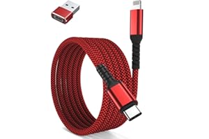 BASESAILOR Kabel do ładowarki USB typu C na Lightning, 2 m, z adapterem USB, z certyfikatem Apple MFI do szybkiego ładowania do iPhone'a 11, 12, 13, 14, 10, Mini Pro Max, i11, i12, i13, SE, słuchawek Airpod