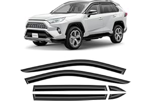 CLIM ART Adhes Deflectores de Aire para/Compatible con Toyota RAV4 2019-2025 XA50 - Deflectors Ventanilla - Accesorios Coche - Derivabrisas - Deflectores de Viento -Cortavientos Ventana Coche - 6ud