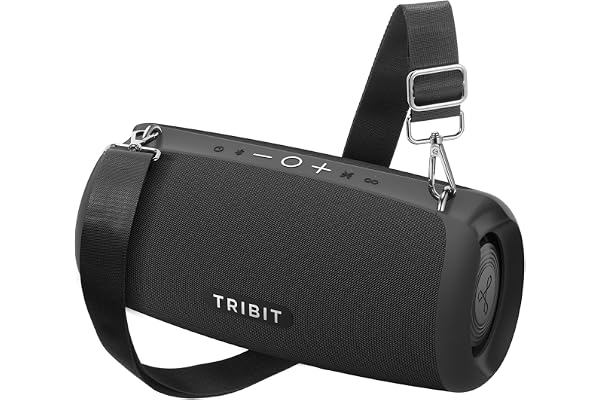 Tribit StormBox Lava Trådlös Bluetooth-högtalare, 80W hög ljudstyrka, 24h speltid, IP67-vattentålig, Bluetooth 5.4, Anpassad
