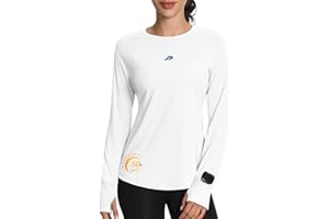 ANGEL CITIZ Womens Long Sleeve Running Top with Thumb Holes Gym Shirts Yoga Worout Tops Quick Dry UPF 50+