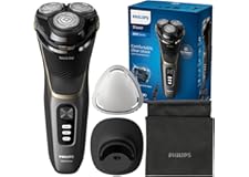 Philips Shaver Series 3000 – Elektrischer Nass- und Trockenrasierer für Männer in Schwarz, mit SkinProtect-Technologie, auskl