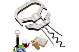 LUCYLANKER Flaschenöffner Wein, 3 in 1 Ah So Weinöffne, Alter Wein Korkenzieher, Weinflaschenöffner für Spröde Korken, Flaschenöffner für Weinkenner, Geschenk für Weinliebhaber (Glatt)