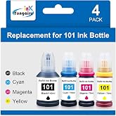 Yongairuink 101 M&uuml;rekkep Epson 101 M&uuml;rekkep Şişesi ile Uyumlu &Ccedil;oklu Paket EcoTank C13T03V14A C13T03V24A C13T03V34A L4150 L416