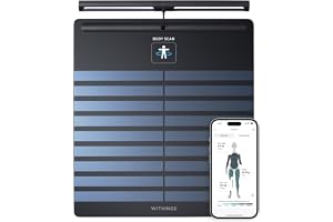 WITHINGS Kroppsskanning – smart skala med segmentell kroppssammansättningsanalys, vägningsvågar kroppsvikt och vaskulärålder, invärtes fett, hjärtfrekvens, iOS/Android