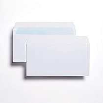 Indigo® Classic Strong DL White Peel & Seal Envelopes 100gsm : 110 X 220 Eco Friendly 500 - View #3