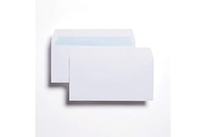 Indigo® DL White Self-Seal Envelopes – 110 x 220mm, Durable, 80GSM, Mailing Solution (Pack of 1000)