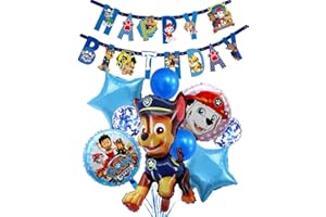 YOOYEH Birthday Party Decorations, 1 Happy Birthday Banner 8 Balloons Latex Foil Balloons Birthday Party Decoration Suppliesfor Boys Girls