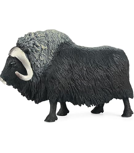 JOKFEICE Moschusochse Tierfigur – Realistische Deko Für Feengarten, Lernspielzeug Oder Kuchendeko, Aus Sicherem Kunststoff