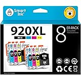 Smart Ink Kompatible Druckerpatronen als Ersatz für HP 920 XL 920XL 8 Multipack (2 Schwarz 2 Cyan 2 Magenta 2 Gelb) kompatibe