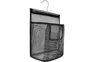 KIAYOO Bolsas para Pinzas,Bolsa de Almacenamiento Cesta para Pinzas Bolsa de Baño para Lavandería Baño Balcón Uso Interior y Exterior,Negra