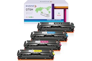 BAISINE 075H toner kompatibel med Canon 075 075H toner MF664Cdw LBP646Cdw | Kompatibel med Canon i-SENSYS MF664Cdw Toner, i-SENSYS LBP646Cdw LBP647Cdw MF667Cdw (4-pack, svart cyan magenta