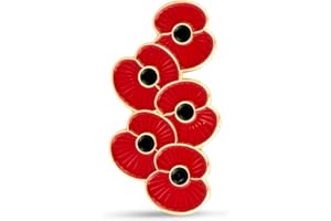 THE ROYAL BRITISH LEGION Official Royal British Legion Ridged Falling Poppy Pin