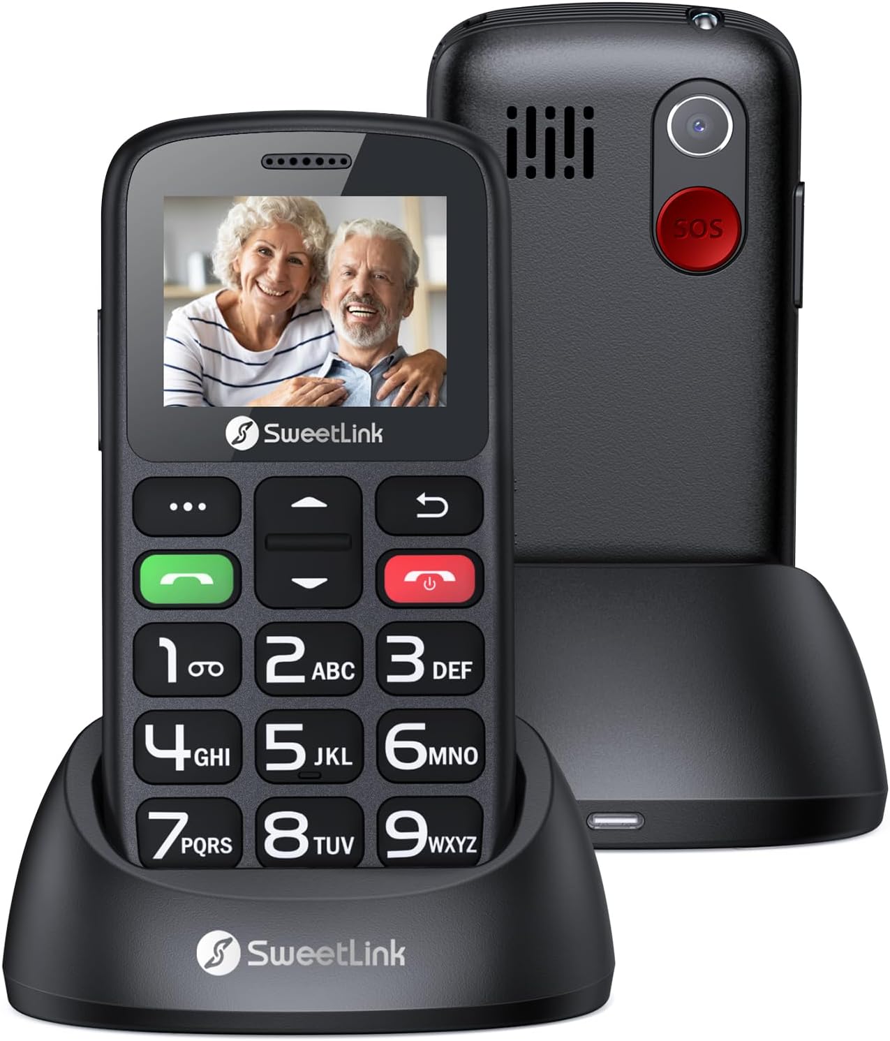 SweetLink S2 Plus Mobile Phone for Elderly, 2023 2G gsm Senior Large Key and High Volume Mobiles, SOS Button, 1400mAh Battery