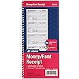 Adams Money and Rent Receipt Book, 2-Part Carbonless, 5-1/4" x 11", Spiral Bound, 200 Sets per Book, 4 Receipts per Page (SC1152)