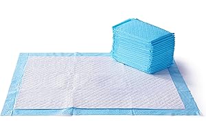 Amazon Basics Almohadillas de adiestramiento de perros y cachorros, muy resistentes, a prueba de fugas con superficie de secado rápido, XL, 25 unidades, Azul & Blanco