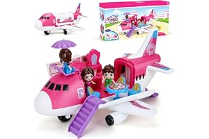 Nukdey Rosa flygplan modell leksak transport gods lekset barn