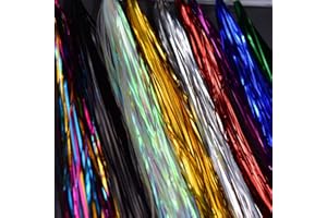 PHAD FISHING 10 Packs 1 MM Breite Kristall Flash Tinsel Flashabou Tinsel Fliegen Bindematerialien