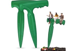 Milifox 2pcs Outil Plantoir à Bulbes - Jardinière à Bulbe avec Échelle de Mesure pour Une Plantation Précise,Idéal Outil de Jardinage des Légumes et des Fleurs (Vert)