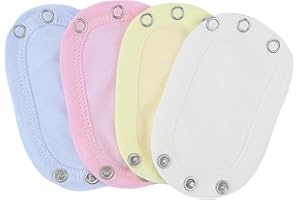 BINYI Extensor Body Bebe Recien Nacido Alargador de Bodies Bebe 4 Piezas Prolongador Bodis de Bebes Recien Nacidos Longitud Ajustable Extensores Mono para Bebé Extensión Body