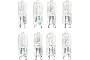 HLJS Halogen Backofenlampe G9 40w Ofen Lampe, 230v HitzebestäNdige Halogenlampe, FüR Ofen/Mikrowellenherd Warmweiß GlüHbirne Bis 500 °C (8 Stücke)