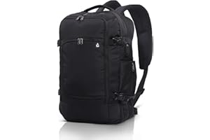 Aerolite 55x35x20 Rucksack Handgepäck Flugzeug Umhängetasche Reisetasche Flugtasche für 15 Zoll Laptop Genehmigt für Lufthansa, Eurowings, Ryanair, easyJet und viele mehr, 5 Jahre Garantie, Schwarz