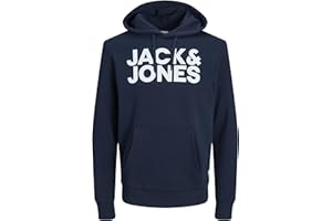 JACK & JONES Hoodie Herren Regular Fit JJEADRIAN Kapuzenpullover Pullover Sweater Print Schwarz Grau Grün Braun Beige Blau S M L XL XXL 3XL 4XL 5XL 6XL 7XL 8XL