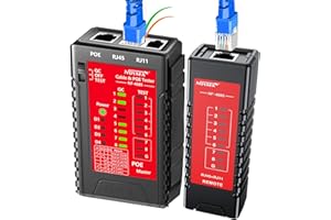 NOYAFA NF-468S Network Cable Tester for RJ11, RJ12, RJ45, Cat5, Cat6, Cat7, Phone Line Cat3 with PoE Measurement, STP/UTP Cable Mapper, Connection Checker, RJ45 Ethernet Cable Tester,LAN Network Tool