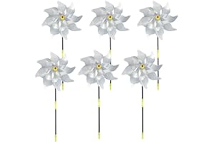 SUNSHINE SMILE Repellente per Uccelli Girandole,6PCS Mulino a Vento Riflettente,Repellente per Uccelli Riflettente,Girandole Repellenti per Uccelli,Spaventare Gli Uccelli,Uccelli Repellenti,Controllo Degli Uccelli