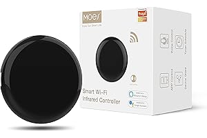 MOES Hub Mini IR Control Remoto Inteligente, Infrarrojo WiFi, Aire Acondicionado Casa Inteligente, Compatible con Alexa Google Home, Control por Voz o App Smart Life/Tuya, No Requiere Baterías