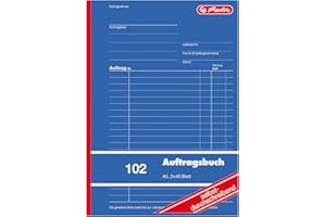Herlitz orderbook A5, 2 x 40 foglio, autocopiante, 1 pcs, dimensioni professionale