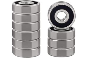 XIKE 6302-2RS Ball Bearings 15x42x13mm, Chrome Steel｜Pre-lubricated｜Double Rubber Seal｜6302RS Deep Groove Ball Bearings with Sealed, Pack of 10.